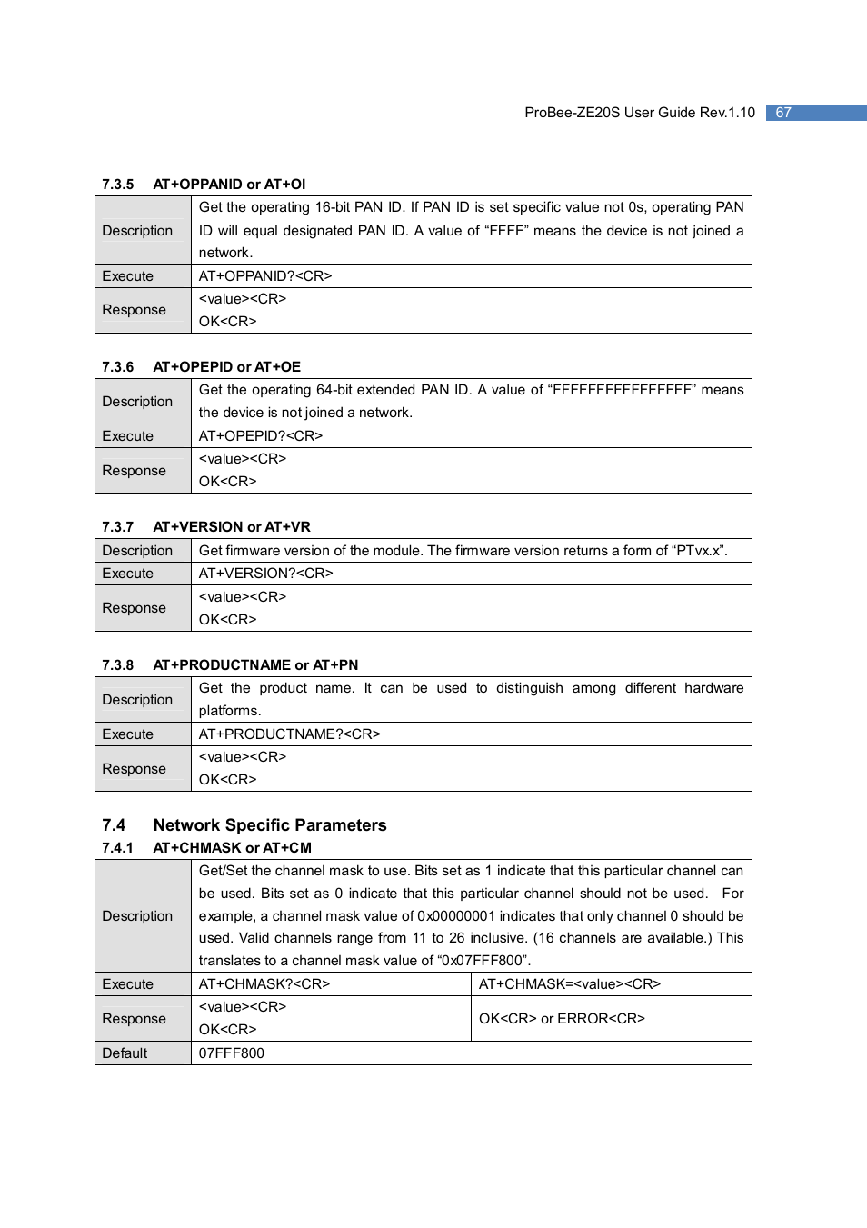 SENA ProBee-ZE20S User Manual | Page 67 / 102