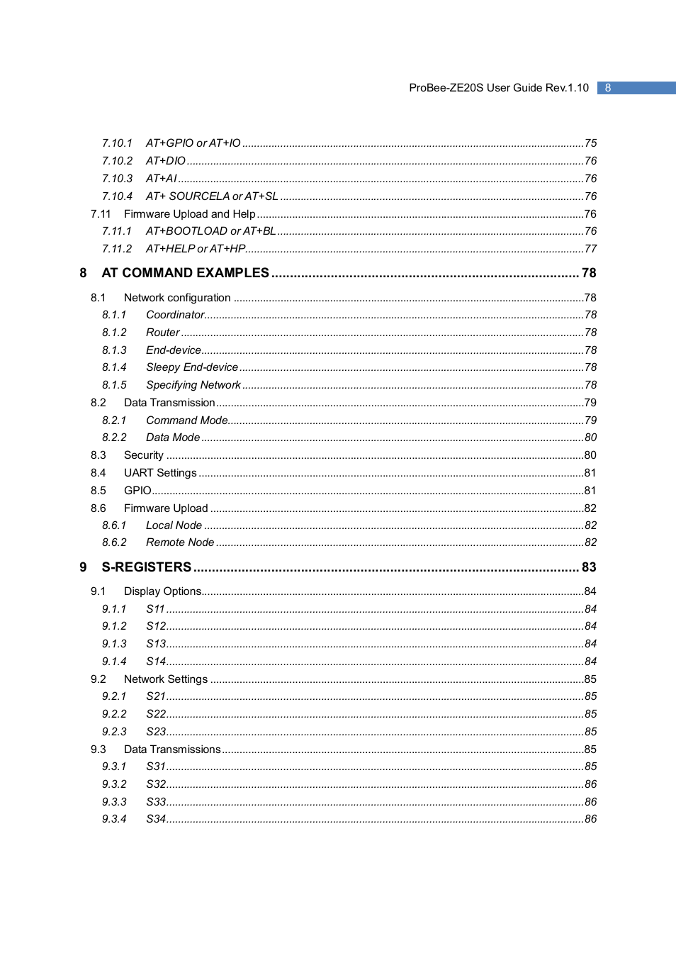 SENA ProBee-ZE20S User Manual | Page 8 / 102