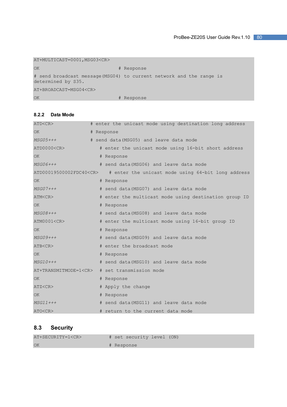 SENA ProBee-ZE20S User Manual | Page 80 / 102