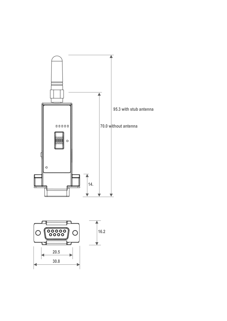 Appendix e: sd200l mechanical drawing, E.1. sd200l mechanical drawing | SENA Parani-SD200L User Manual | Page 44 / 46