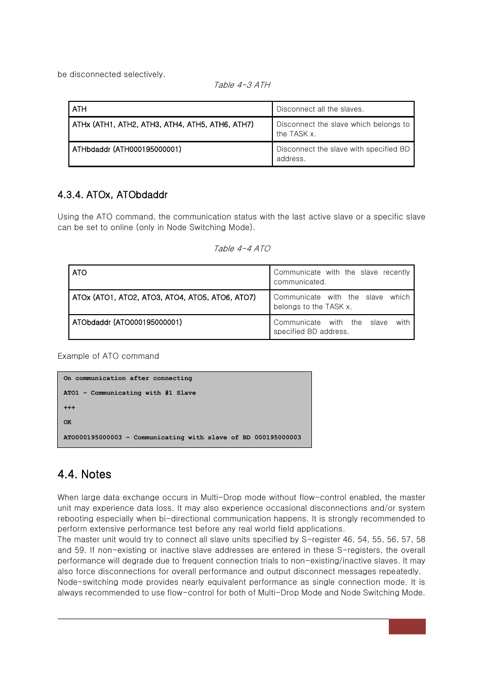 Atox, atobdaddr | SENA Parani-BCD110V3 User Manual | Page 30 / 85