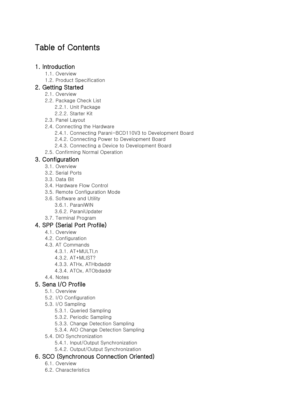 SENA Parani-BCD110V3 User Manual | Page 4 / 85