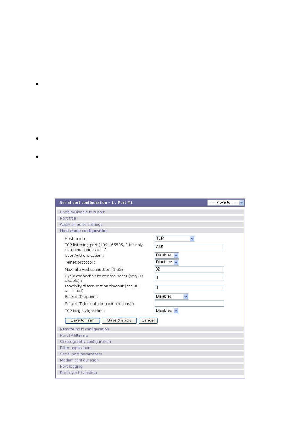 Host mode configuration | SENA STS Series User Manual | Page 42 / 131