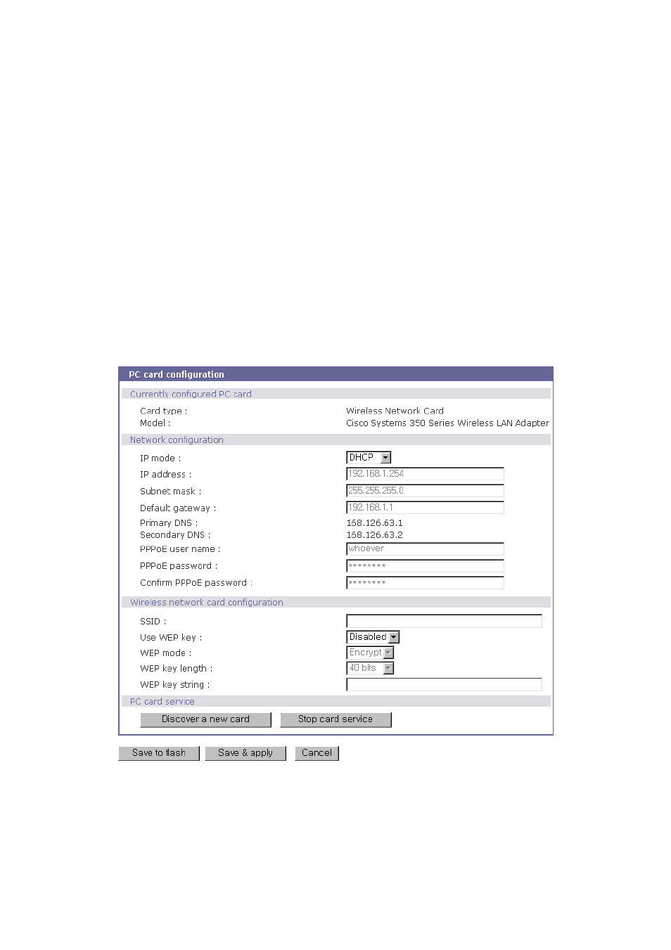 Wireless lan card configuration | SENA STS Series User Manual | Page 71 / 131