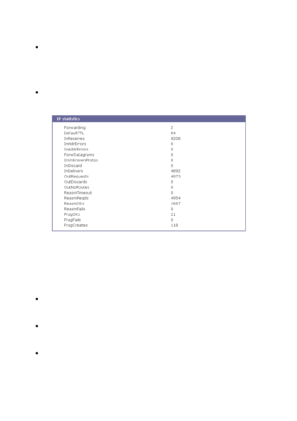 Icmp statistics | SENA STS Series User Manual | Page 88 / 131