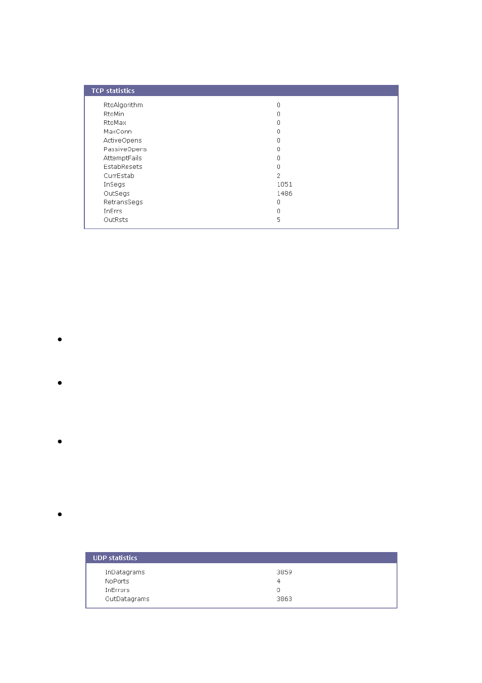 Udp statistics | SENA STS Series User Manual | Page 92 / 131