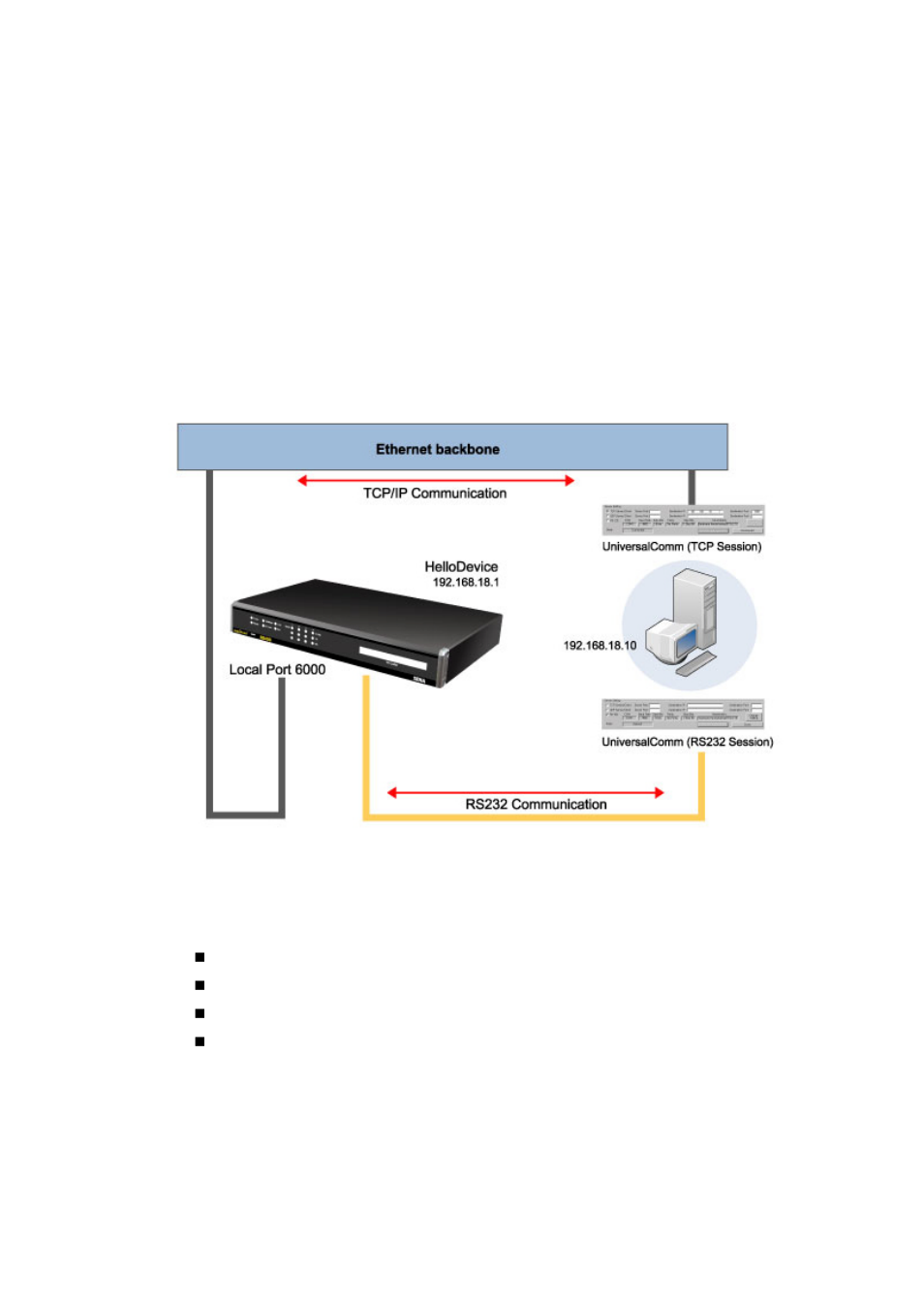 Test operation | SENA HelloDevice UniversalComm User Manual | Page 11 / 13