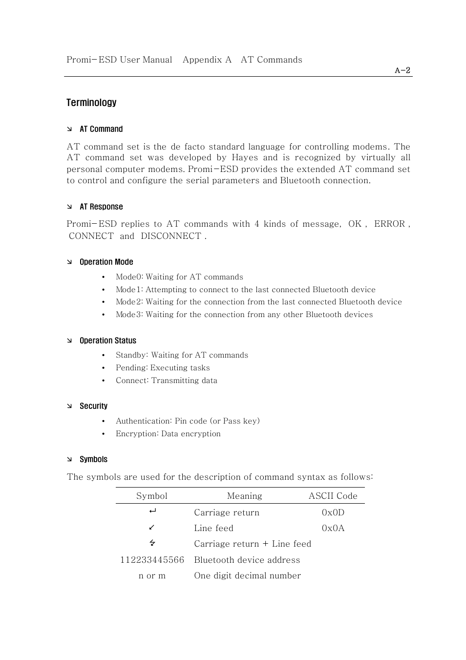 Terminology | SENA Promi-ESD02 User Manual | Page 40 / 63