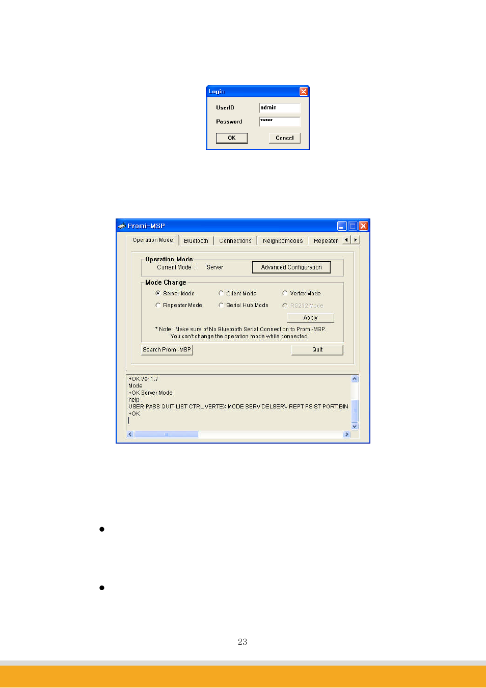 2 operation mode | SENA Promi-MSP User Guide User Manual | Page 23 / 73