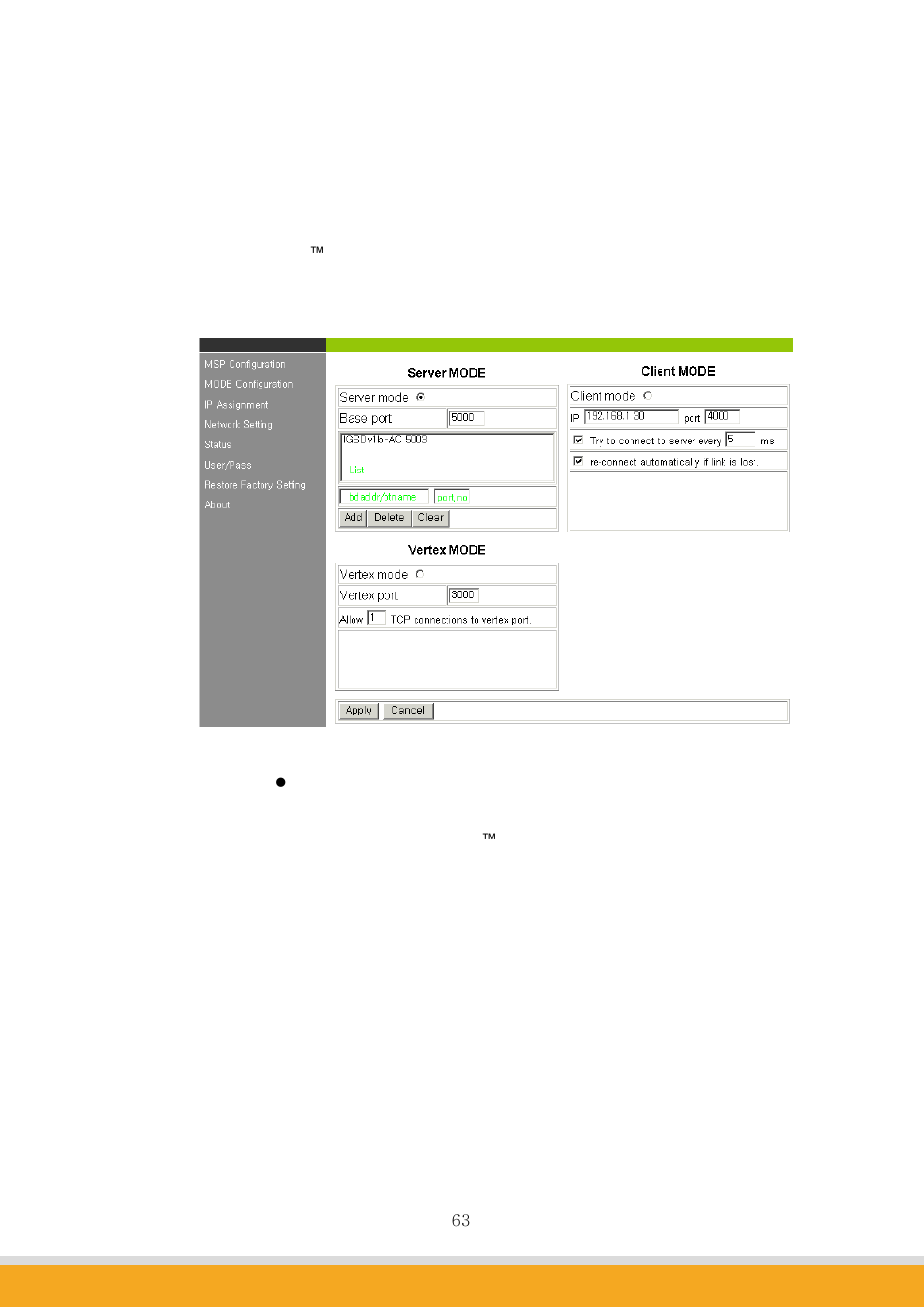 2 mode configuration | SENA Promi-MSP User Guide User Manual | Page 63 / 73