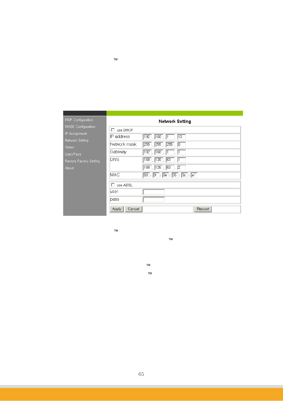 4 network setting | SENA Promi-MSP User Guide User Manual | Page 65 / 73