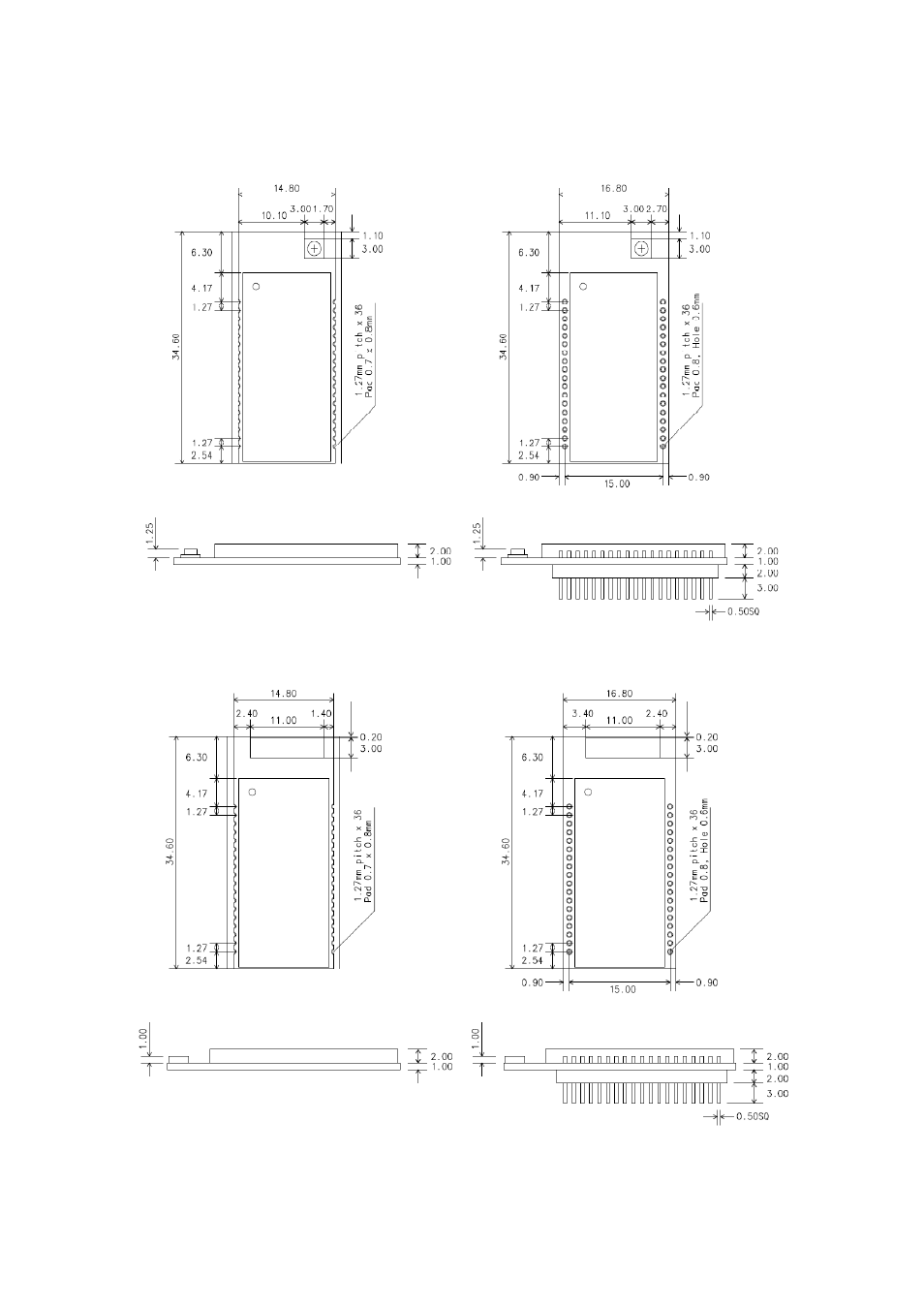 Appendix g: parani-bcd110 pcb mechanical drawing | SENA Parani-BCD110-210 User Manual | Page 68 / 71