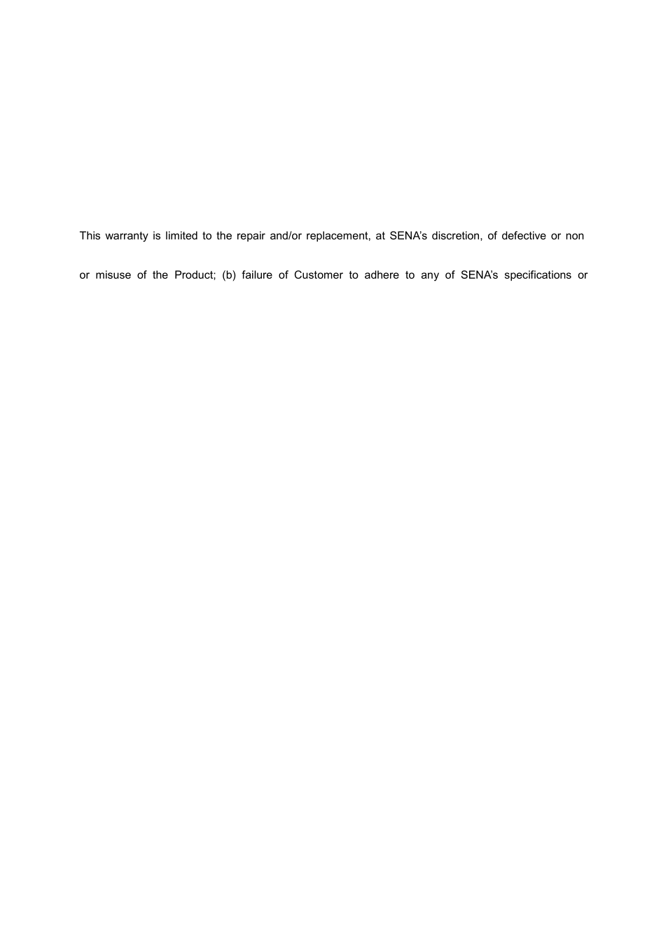 Appendix e: warranty, E.1. general warranty policy, E.2. limitation of liability | E.3. hardware product warranty details | SENA Parani-ESD100V2-110V2 User Manual | Page 58 / 61