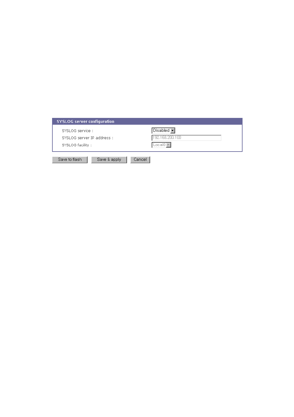 Syslog server configuration, Nfs server configuration | SENA SS800 User Manual | Page 35 / 138