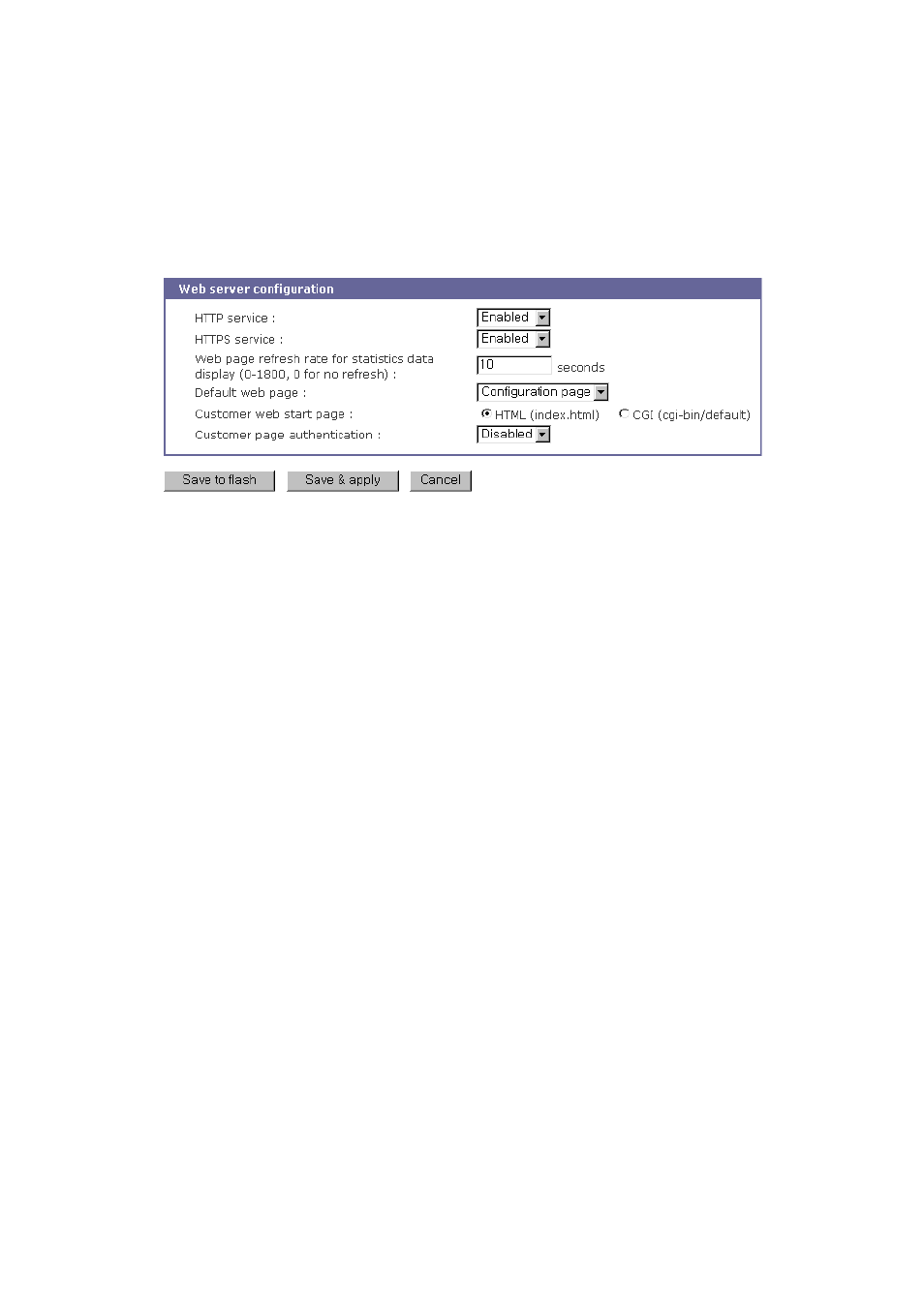 Web server configuration, Tcp service configuration | SENA SS800 User Manual | Page 37 / 138