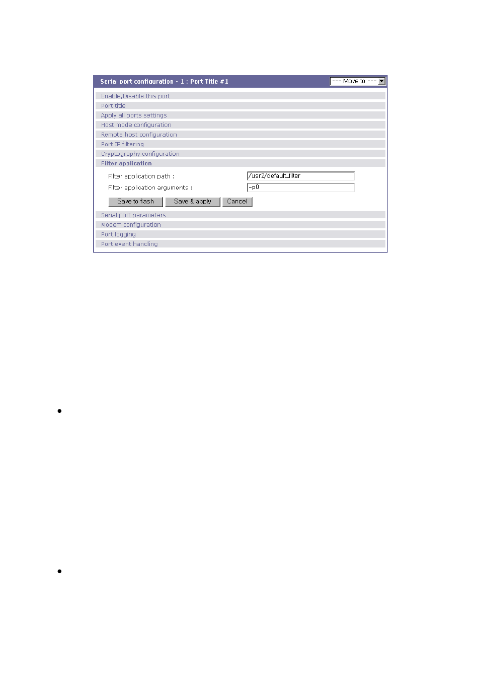 Serial port parameters | SENA SS800 User Manual | Page 61 / 138