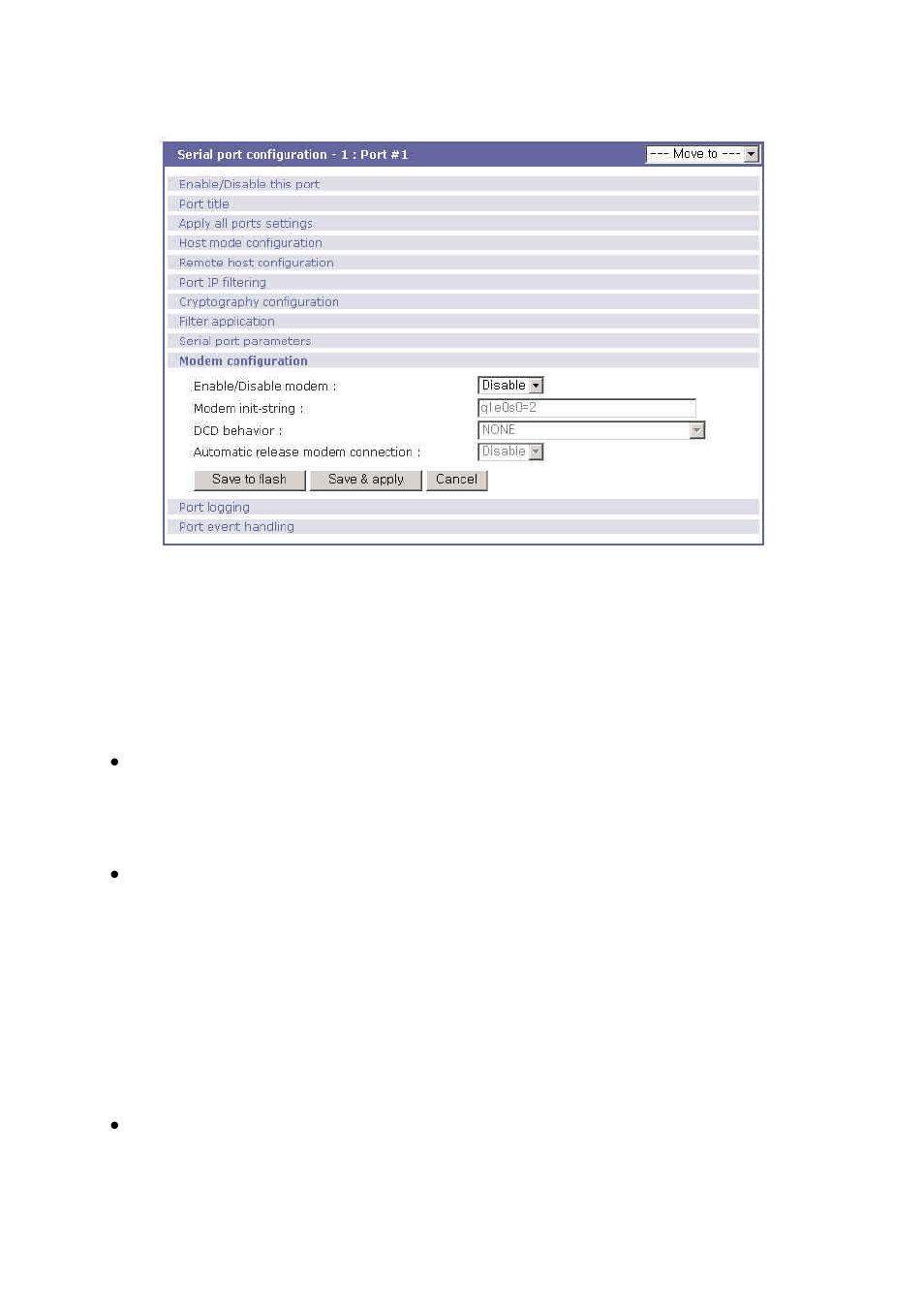 Port logging | SENA SS800 User Manual | Page 65 / 138