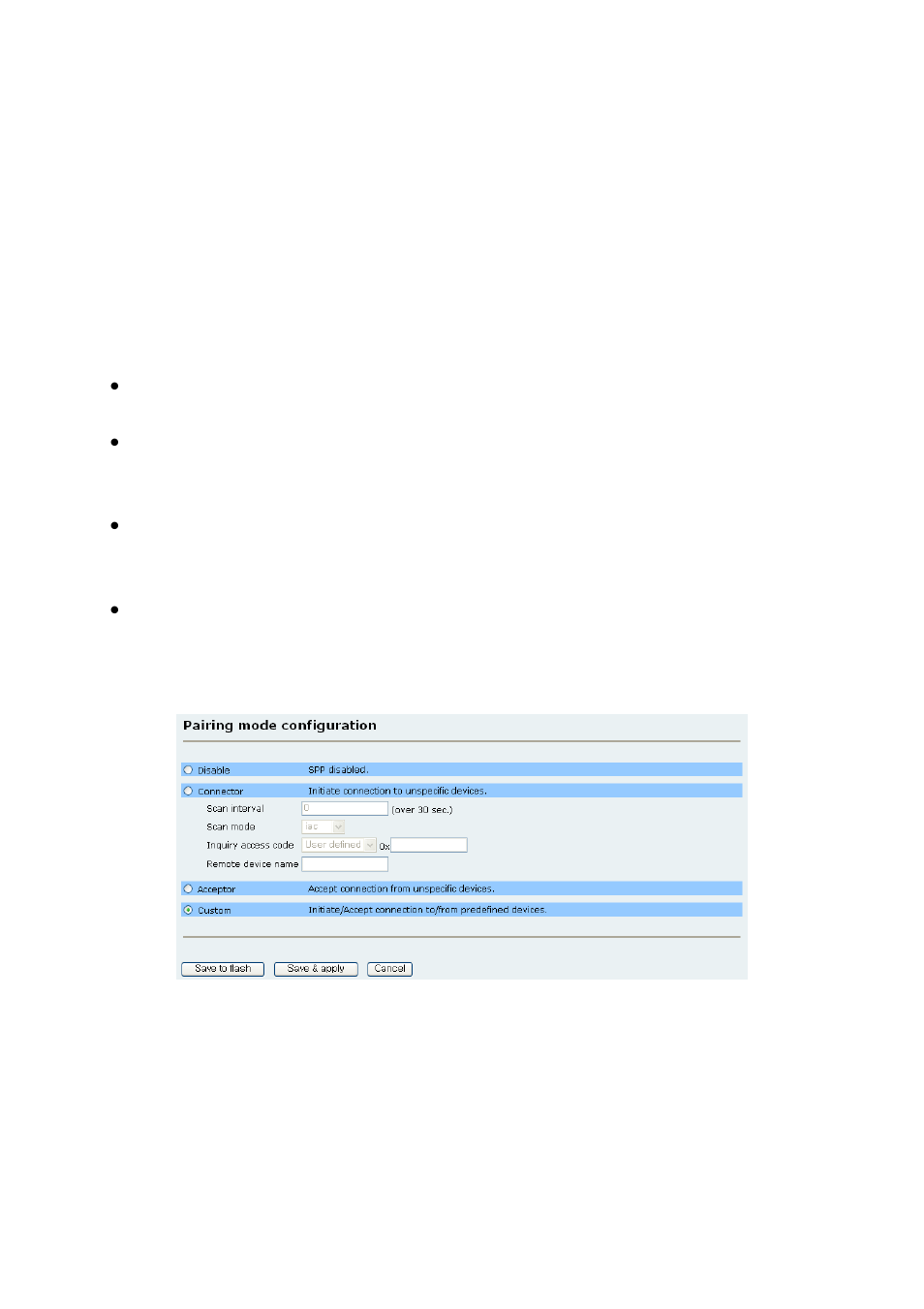 Serial port profile (spp) configuration, Pairing mode, Pairing mode - connector | SENA Parani-MSP1000 User Manual | Page 34 / 82