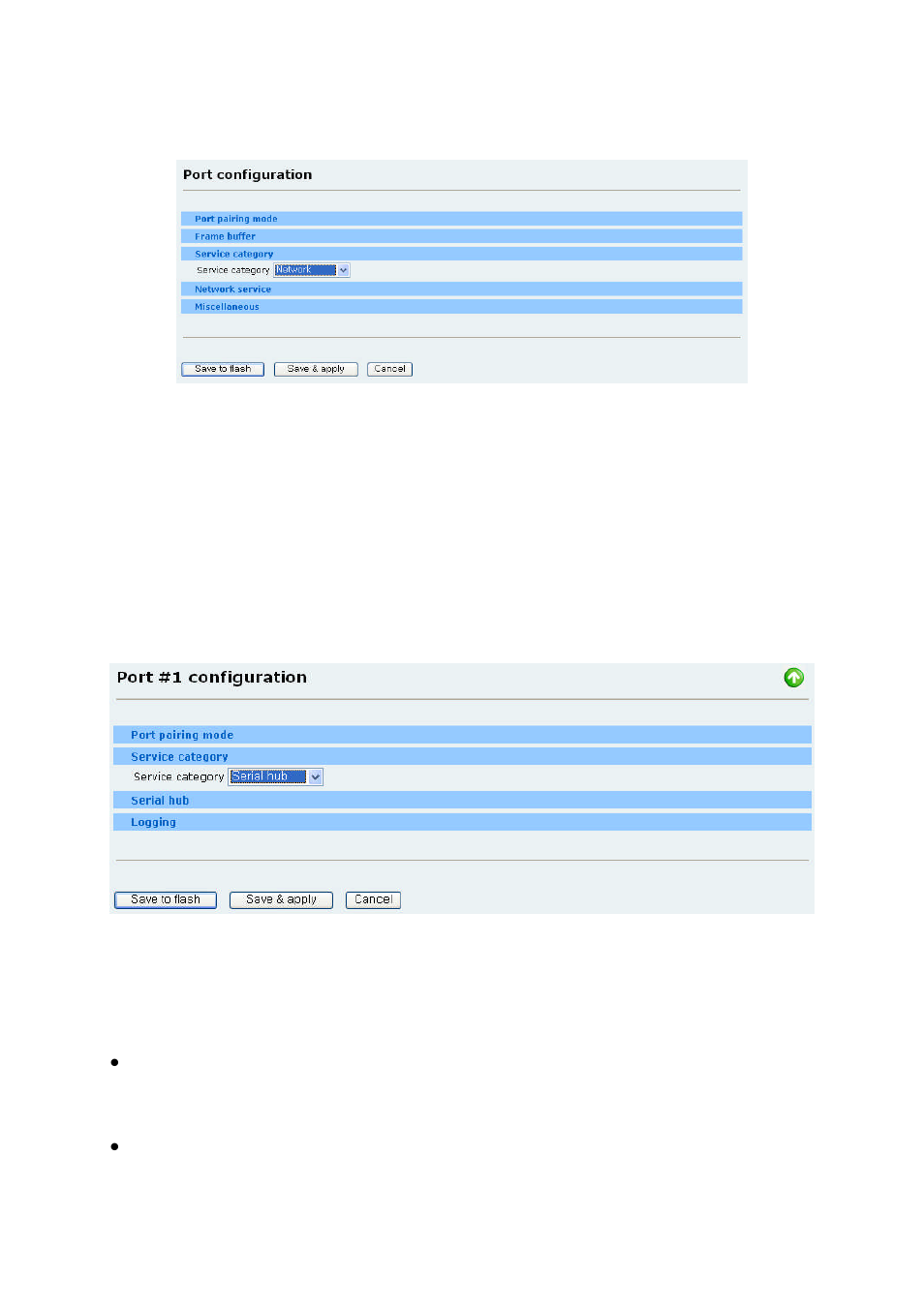 Service category – serial hub, Frame buffer | SENA Parani-MSP1000 User Manual | Page 37 / 82