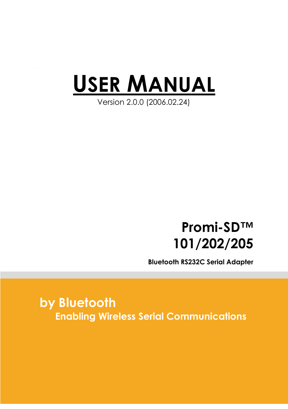 SENA Promi-SD 205 User Manual | 54 pages