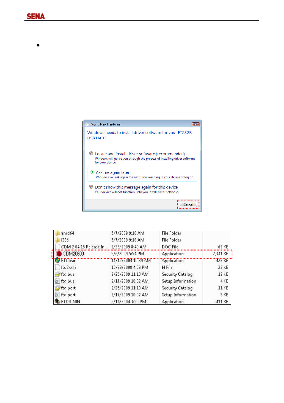 Automatic driver installation for windows | SENA DirectPort-USB User Manual | Page 12 / 36