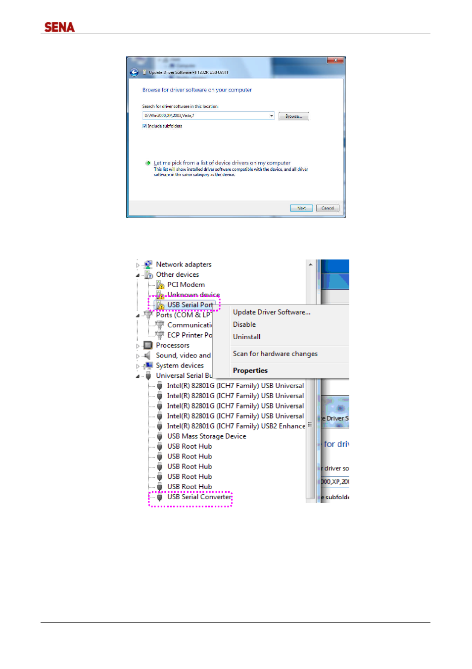 SENA DirectPort-USB User Manual | Page 24 / 36