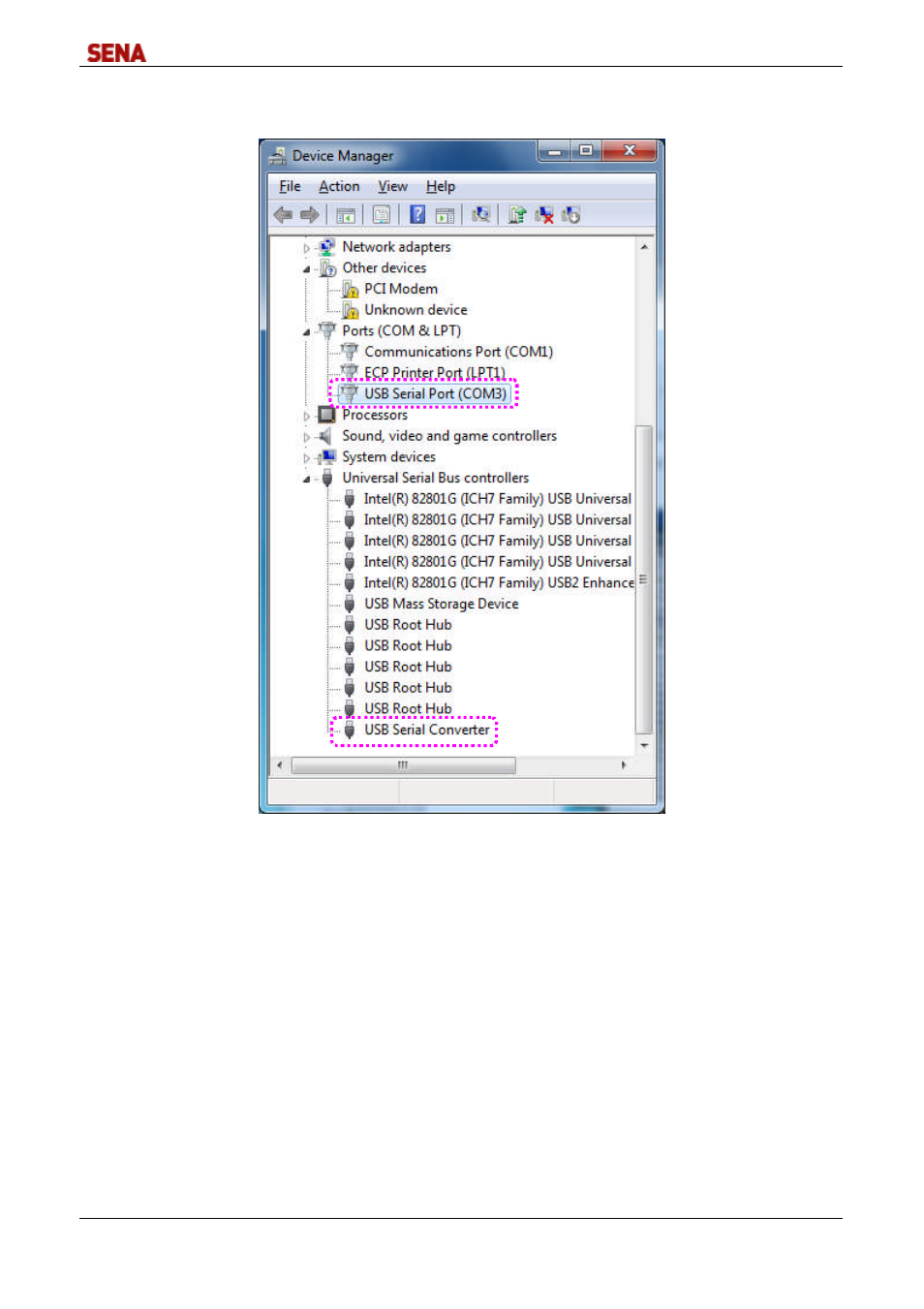 SENA DirectPort-USB User Manual | Page 25 / 36