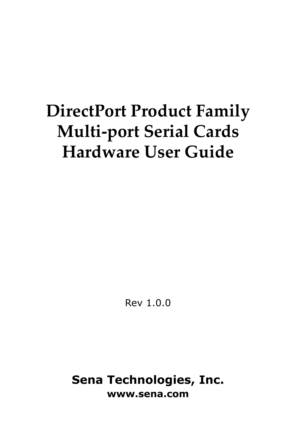 SENA DirectPort UPCI Software User Manual | 24 pages