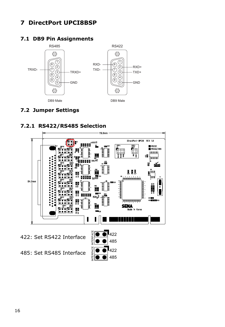 7 directport upci8bsp | SENA DirectPort UPCI Software User Manual | Page 16 / 24