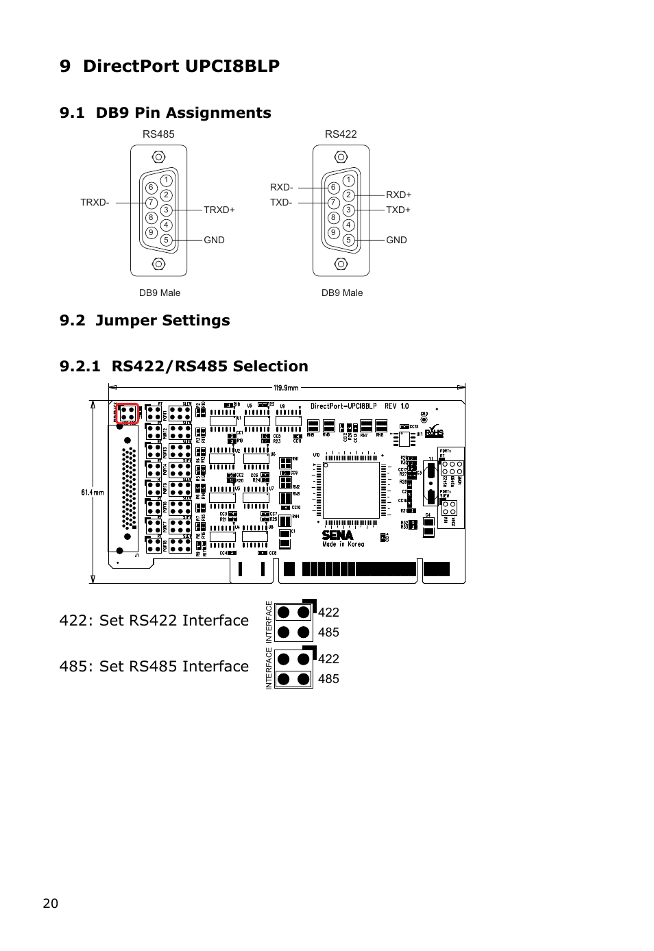 9 directport upci8blp | SENA DirectPort UPCI Software User Manual | Page 20 / 24