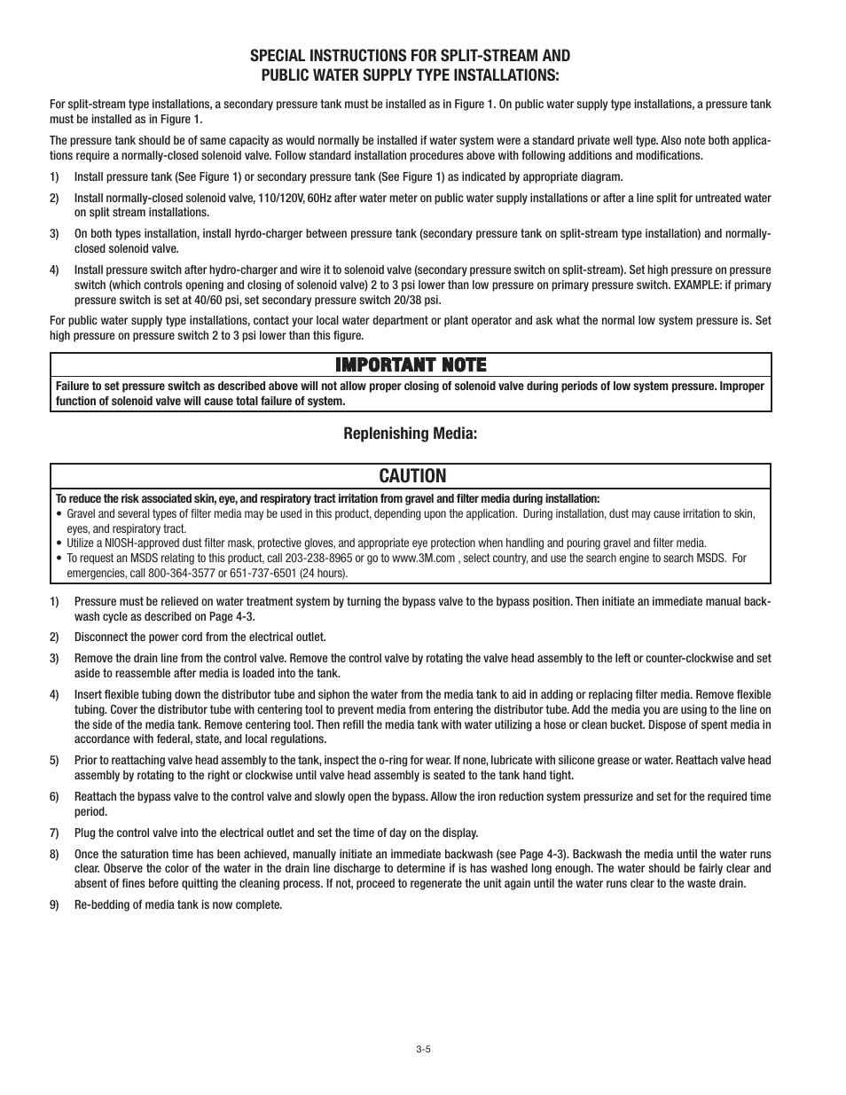 Caution | Aqua-Pure MCA2001M User Manual | Page 11 / 24