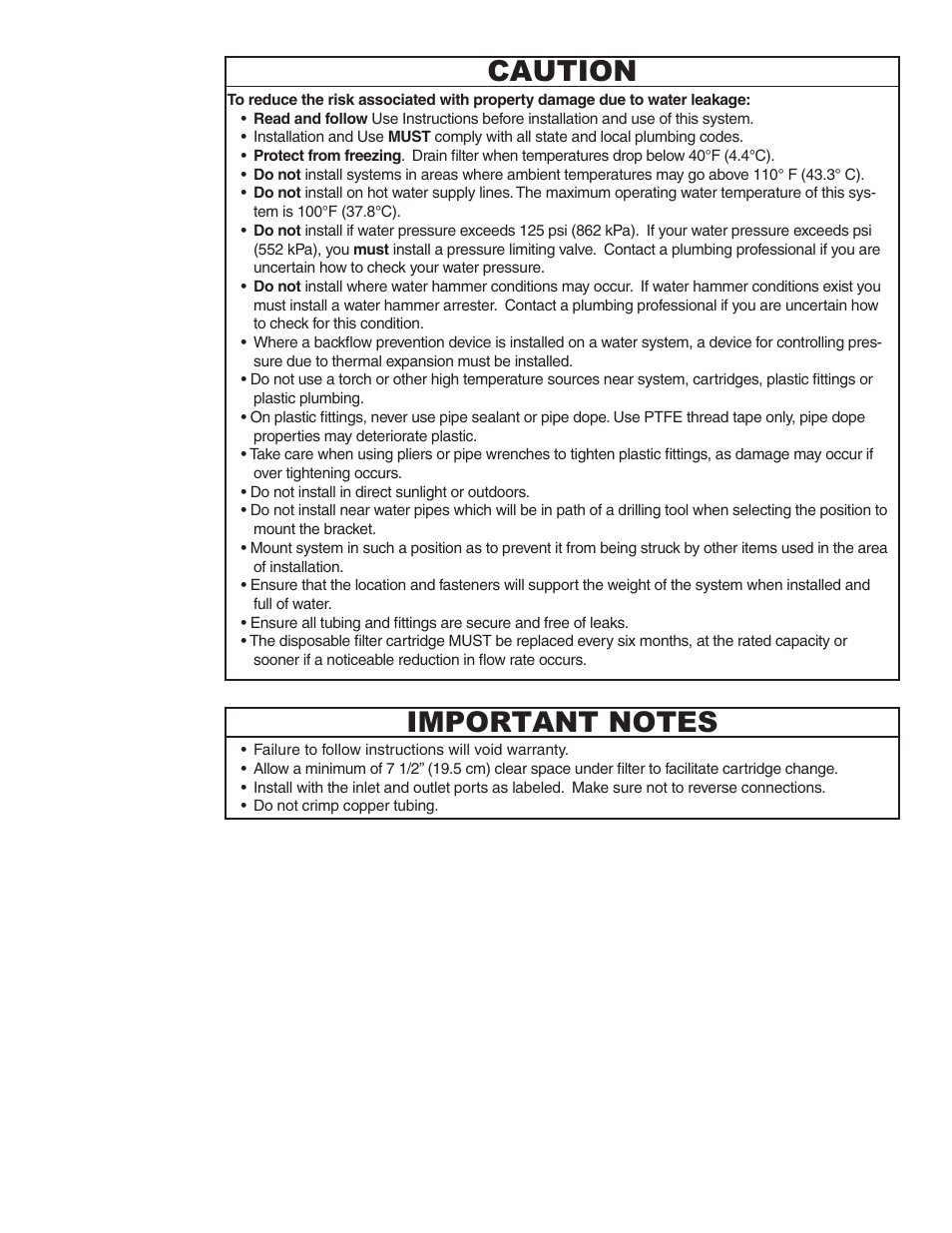 Caution | Aqua-Pure AP200 User Manual | Page 3 / 16