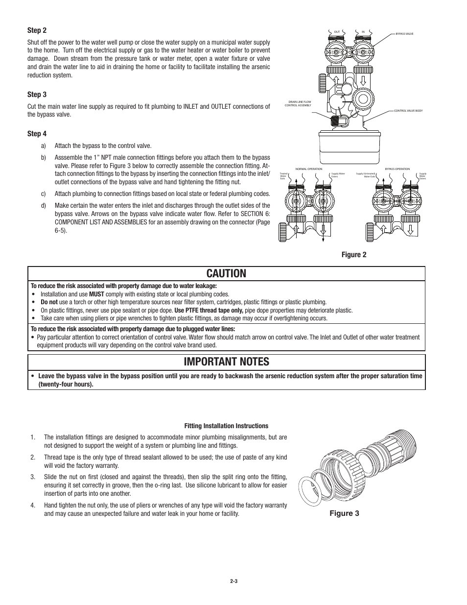 Caution, Step 2, Step 3 | Step 4, Figure 3, Figure 2 | Aqua-Pure ASB1001 User Manual | Page 10 / 24