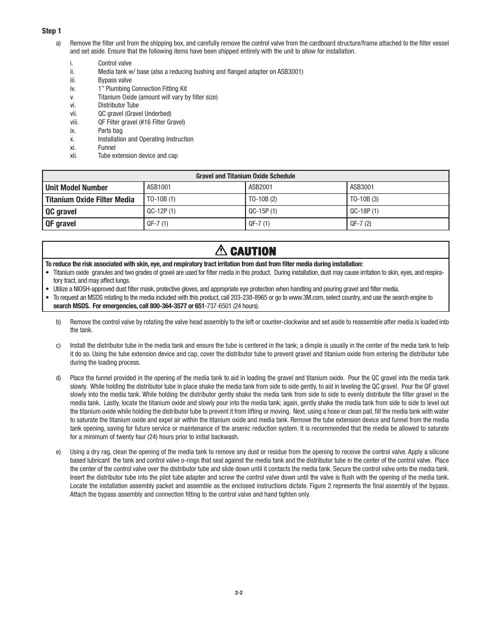 Caution | Aqua-Pure ASB1001 User Manual | Page 9 / 24