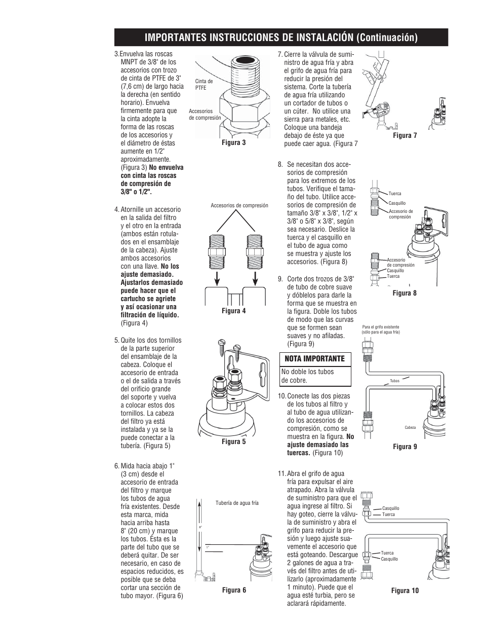 Nota importante | Aqua-Pure AP510 User Manual | Page 9 / 16