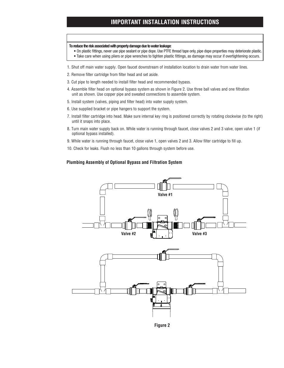 Important installation instructions, Caution | Aqua-Pure AP903 User Manual | Page 5 / 16