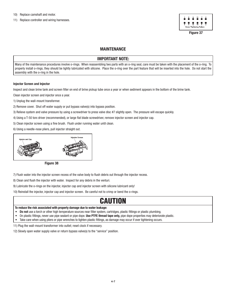 Caution | Aqua-Pure AWS150M User Manual | Page 28 / 36