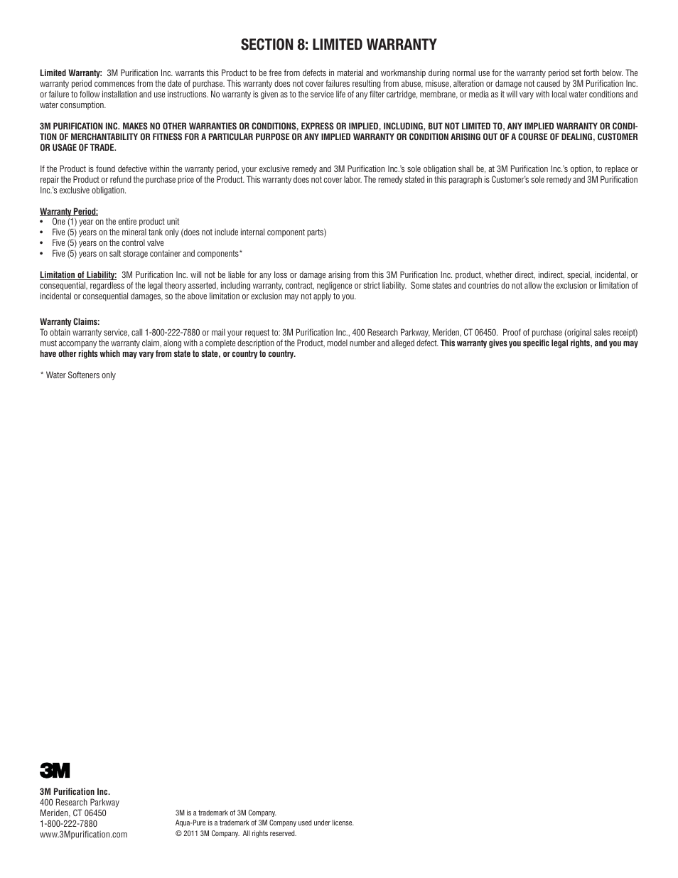 Aqua-Pure AWS150M User Manual | Page 36 / 36