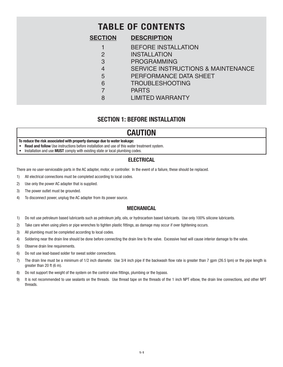 Aqua-Pure AWS150M User Manual | Page 5 / 36