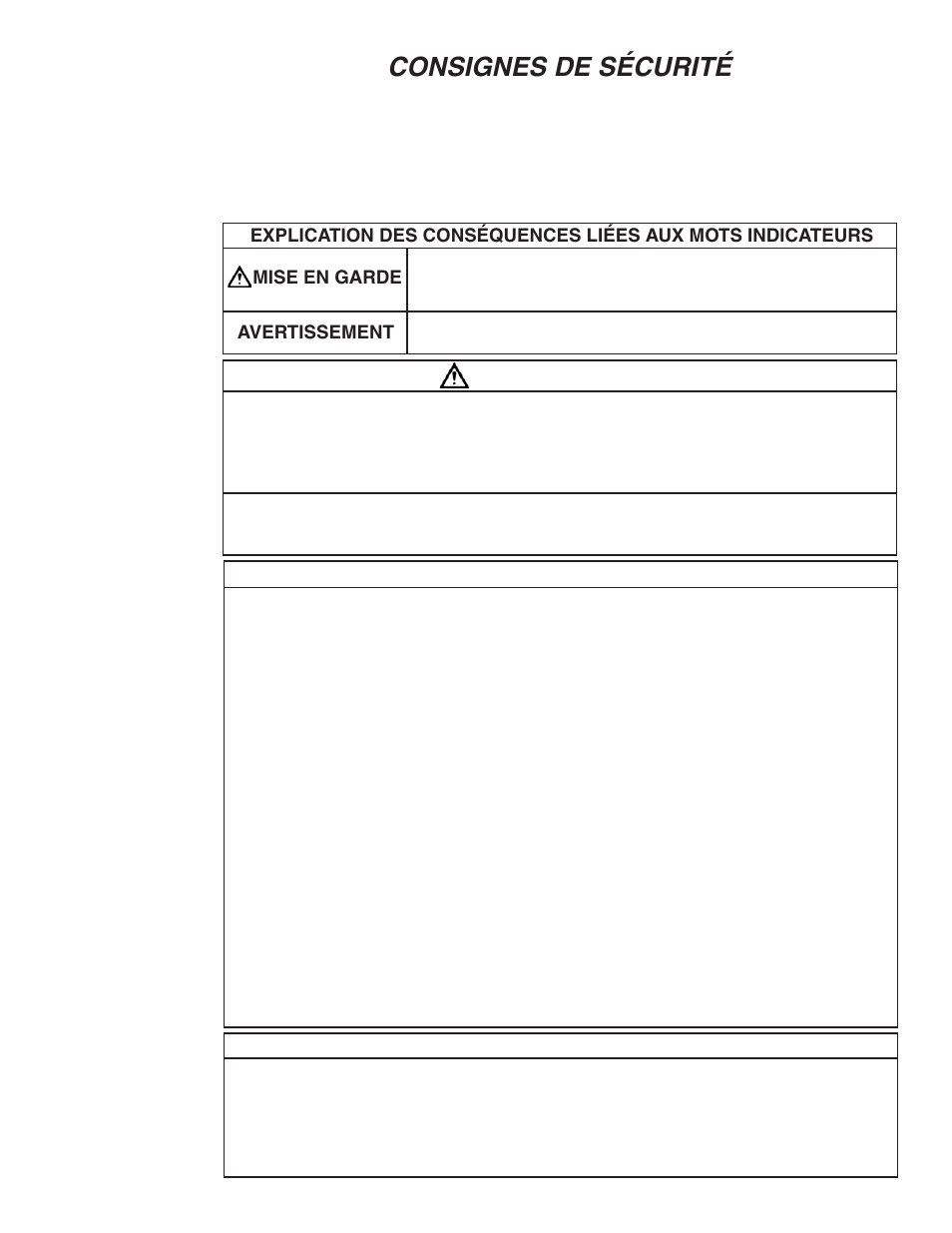 Consignes de sécurité, Mise en garde avertissement remarques importantes | Aqua-Pure Cyst-FF User Manual | Page 11 / 16