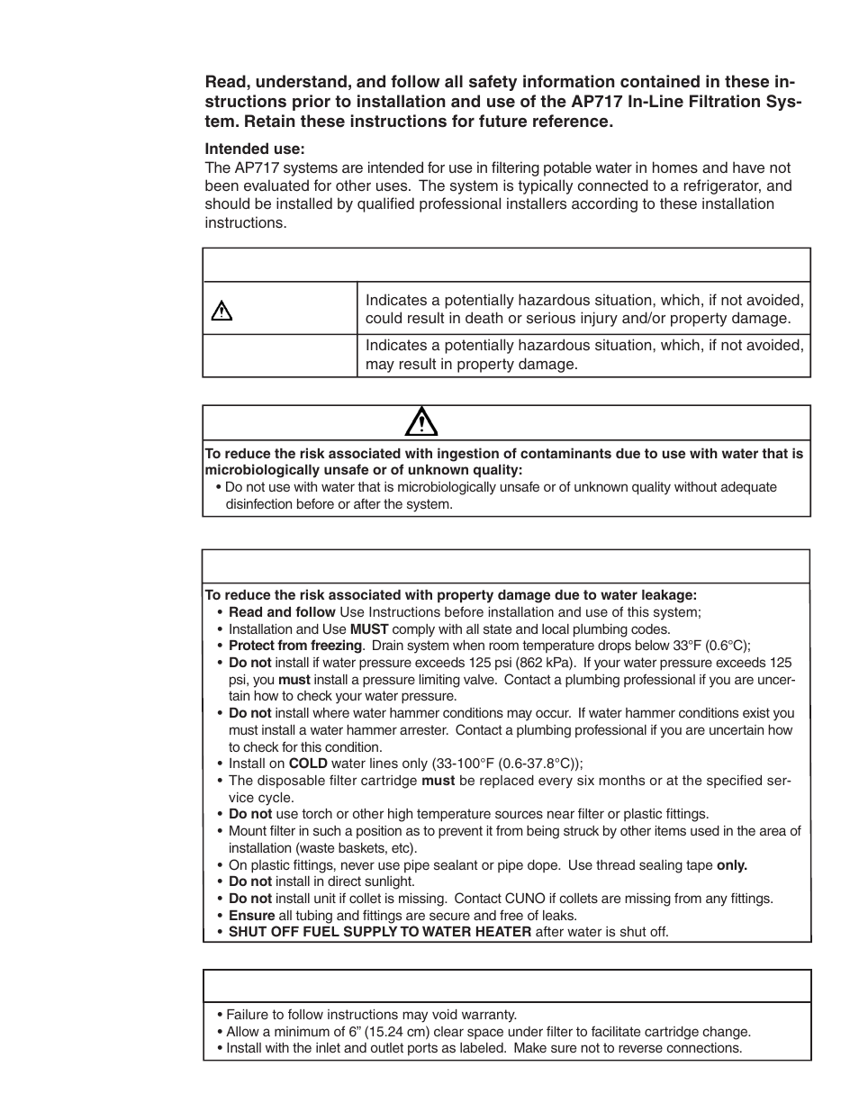 Safety information, Explanation of signal word consequences | Aqua-Pure AP717 User Manual | Page 3 / 12