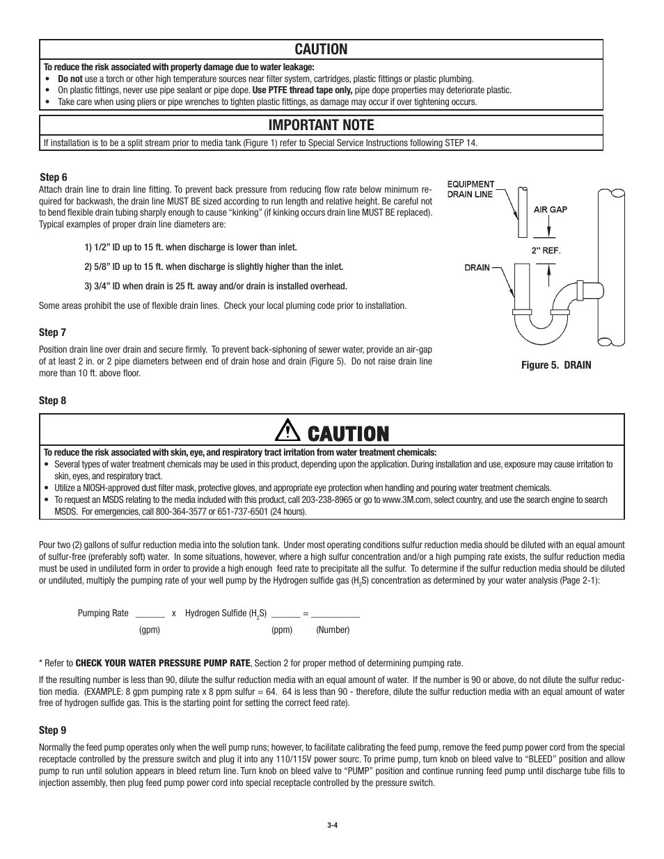 Caution | Aqua-Pure CSX200 User Manual | Page 11 / 28