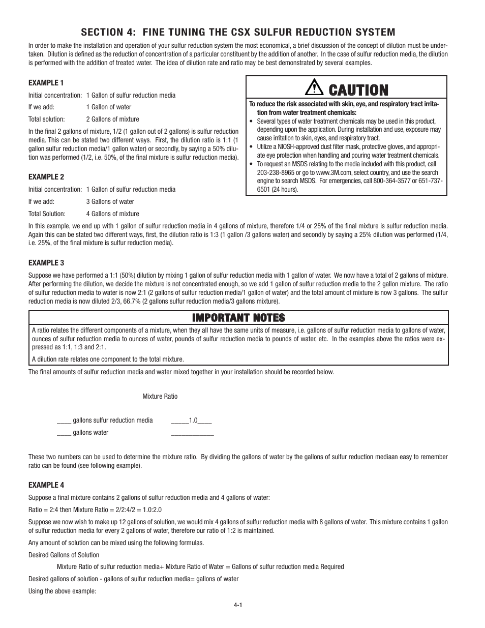 Caution | Aqua-Pure CSX200 User Manual | Page 13 / 28