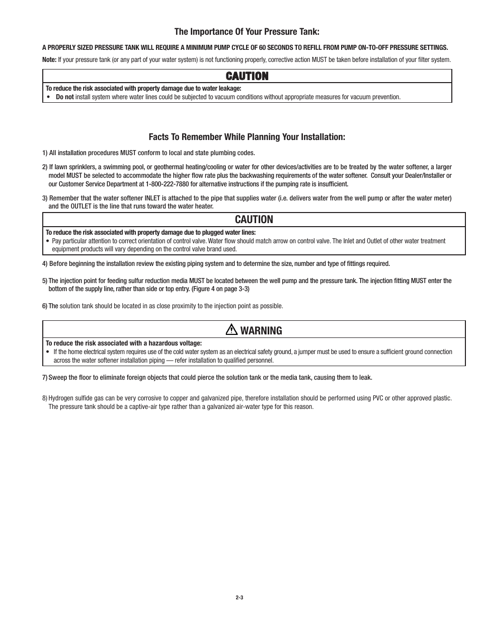 Warning, Caution | Aqua-Pure CSX200 User Manual | Page 7 / 28