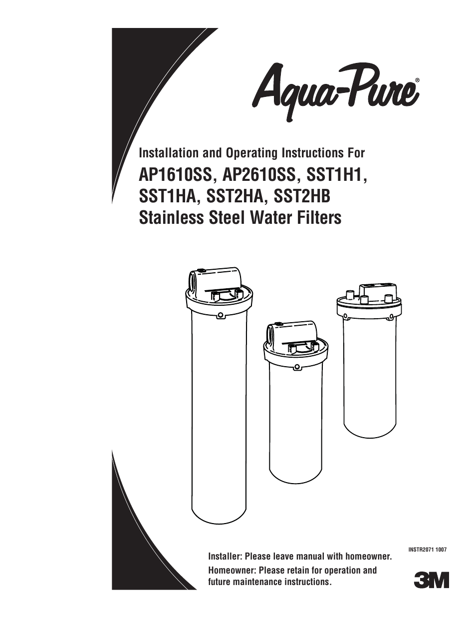 Aqua-Pure SST2HB User Manual | 20 pages