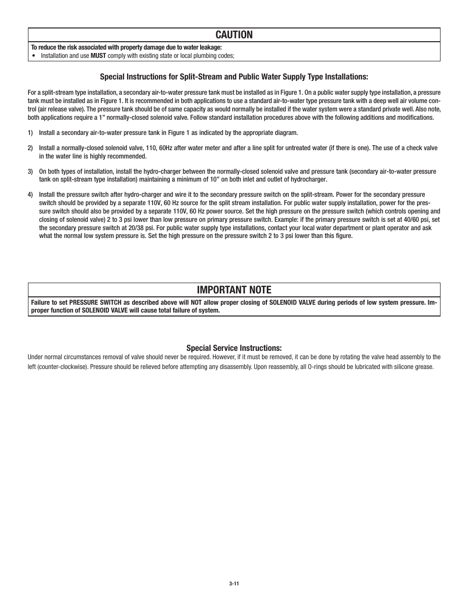 Caution | Aqua-Pure APIF100 User Manual | Page 19 / 36