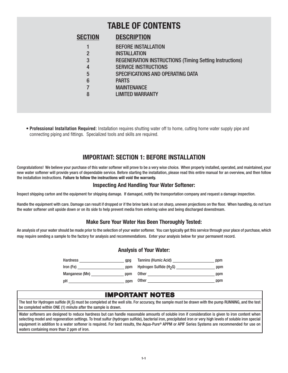 Aqua-Pure NWS200 User Manual | Page 5 / 24