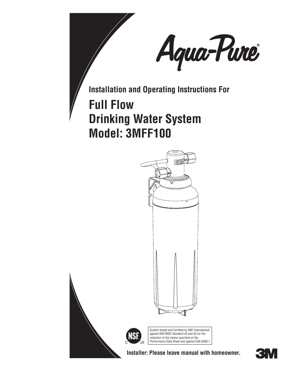 Aqua-Pure 3MFF100 User Manual | 8 pages