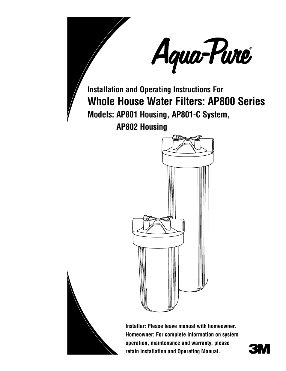 Aqua-Pure AP802 User Manual | 16 pages