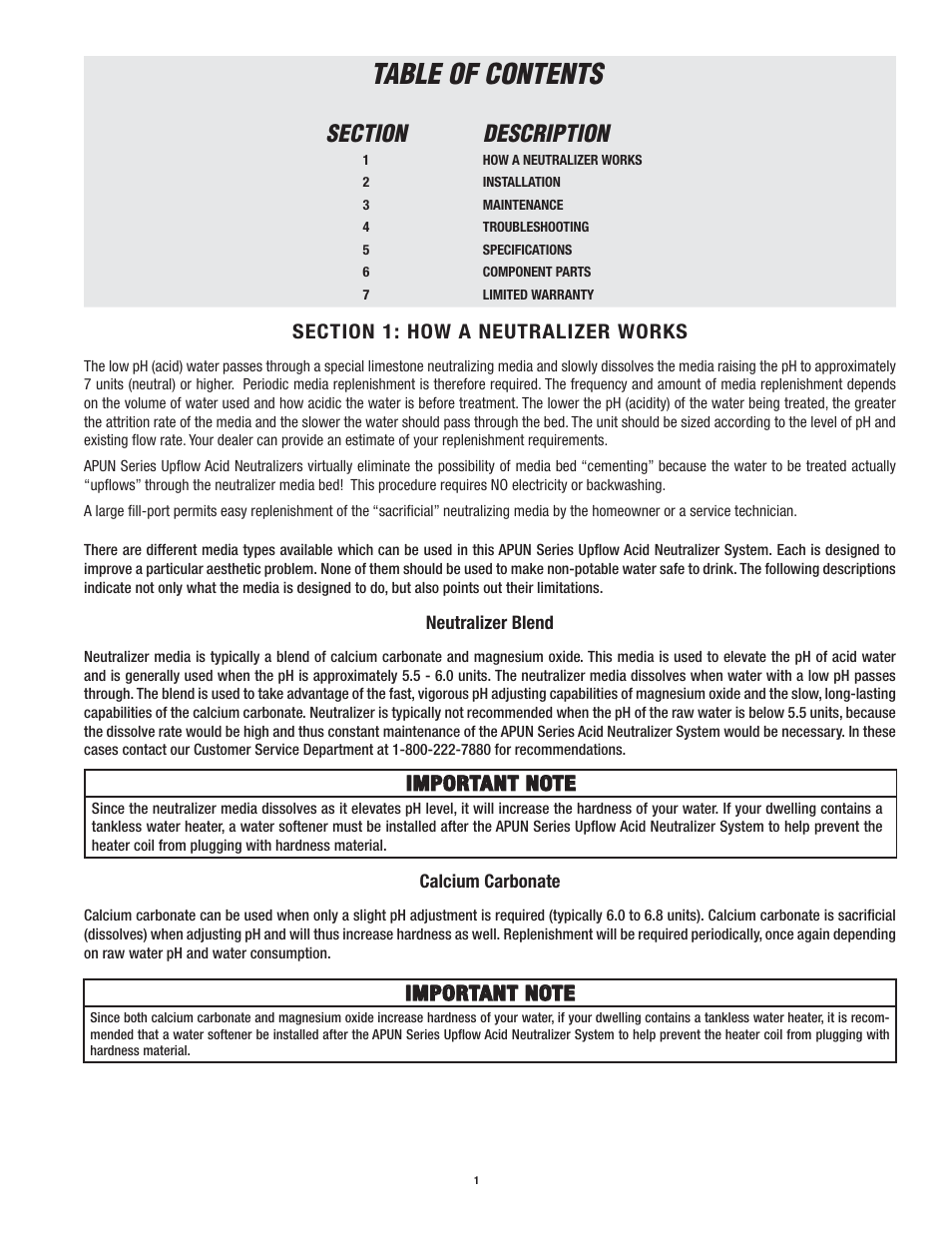 Aqua-Pure APUN101 User Manual | Page 5 / 12